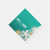 Starfish Netting Beach Cocktail Party | Türkis Serviette (Ecke)