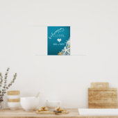 Starfish Netting Beach Hochzeit Begrüßungszeichen Poster (Küche)