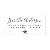 Starfish | Niedlich Moderne Typografie Rücksendead Permastempel (Design)