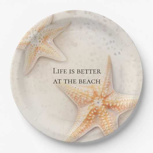 Starfish Ocean Beach Pappteller (Vorderseite)