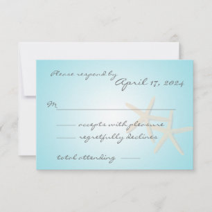 Starfish Ocean Dream Response Card RSVP Karte