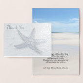 Starfish Ocean Summer Beach Thema Hochzeit Danke Folienkarte (Anzeige)
