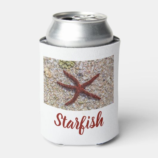 Starfish Ocean Vintag Beach Retro Souvenir Dosenkühler (Kanne Vorderseite)