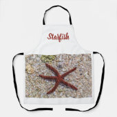 Starfish Ocean Vintag Beach Retro Souvenir Schürze (Vorderseite)