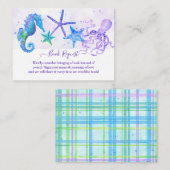 Starfish Octopus Seepferd Beach Girl Babydusche Begleitkarte (Vorne/Hinten)