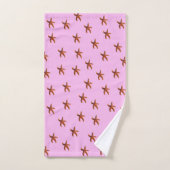 Starfish oder Seestern aus dem Ozean auf rosa Badhandtuch Set (Handtuch)