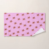 Starfish oder Seestern aus dem Ozean auf rosa Badhandtuch Set (Handtuch)