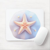 Starfish on a Unique-Shaped Stone Mousepad (Mit Mouse)