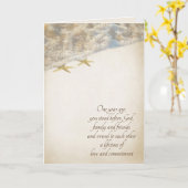 Starfish On Beach für die 1. Jubiläumskarte Karte (Gelbe Blume)