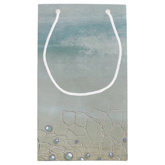 Starfish on Beach Wedding Kleine Geschenktüte (Rückseite)