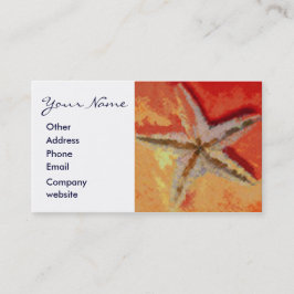 Starfish Orange Business Card Visitenkarte