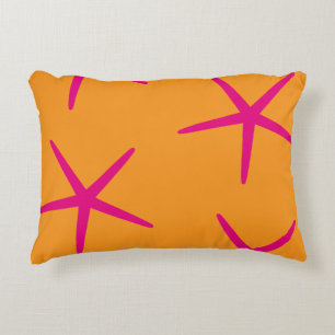 Starfish Orange Pink Coastal Tropical Art Beach Dekokissen