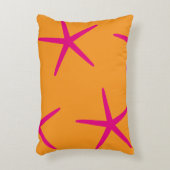 Starfish Orange Pink Coastal Tropical Art Beach Dekokissen (Vorderseite(Vertikal))