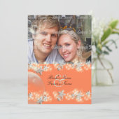 Starfish Orangenblauer Hochzeit Einladung (Stehend Vorderseite)