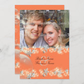 Starfish Orangenblauer Hochzeit Einladung (Vorne/Hinten)