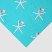 Starfish Ornament Aqua Beach Weihnachten Gemustert Seidenpapier (Detail)