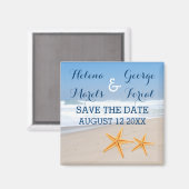 Starfish Paar Hochzeit am Strand Save the Date Magnet (Vorderseite/Rückseite)