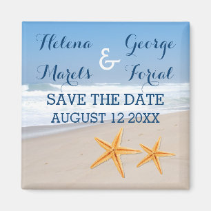 Starfish Paar Hochzeit am Strand Save the Date Magnet