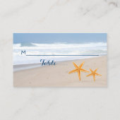 Starfish Paar Hochzeitskarte Platzkarte (Rückseite)