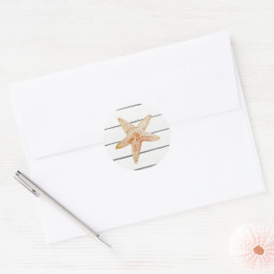 Starfish Painting Shiplap Beach Party Stickers