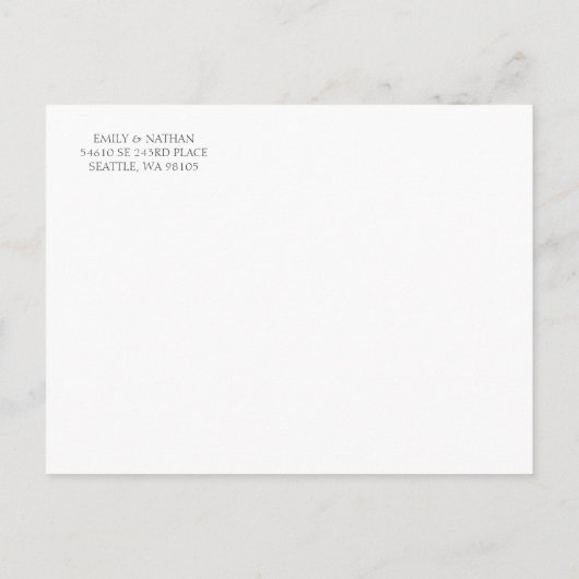 Starfish Pair Save the Date Postcard Ankündigungspostkarte (Rückseite)