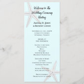 Starfish Pale Blue Tall Beach Zeremonie Programm (Vorderseite)