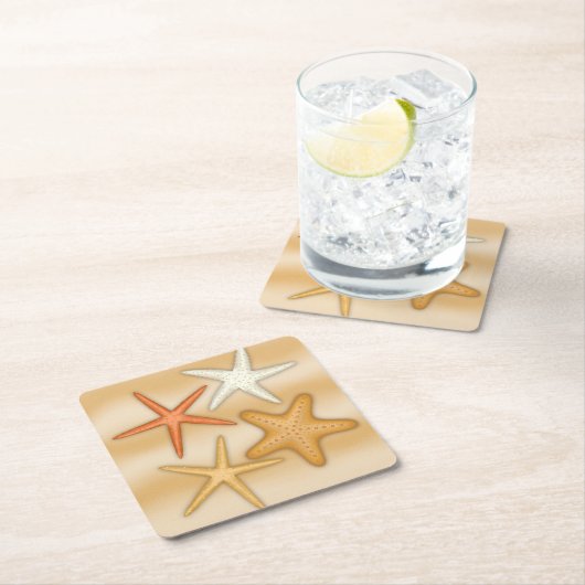 Starfish Paper-Untersetzer Rechteckiger Pappuntersetzer (Vor Ort)