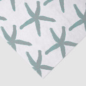 Starfish Pattern Beach Aquamarin Blue Gray White T Seidenpapier (Ausschnitt)