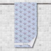 Starfish Pattern Beach House Individuelle Name Badehandtuch