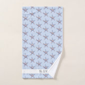 Starfish Pattern Beach House Kundenname Badhandtuch Set (Handtuch)