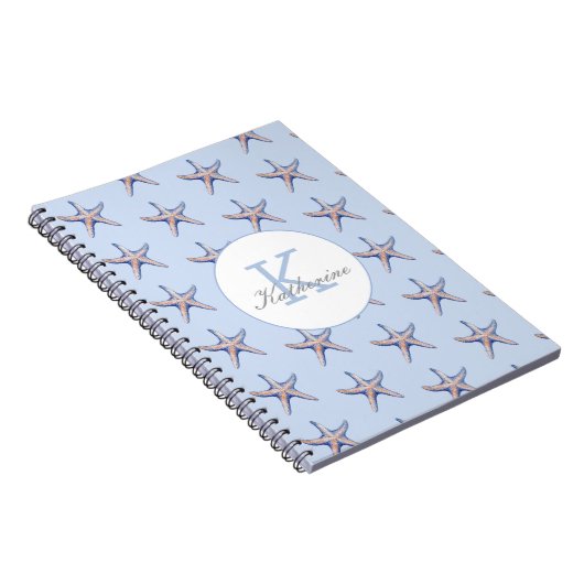 Starfish Pattern Beach Marine Custom Name  Notizblock (Rechte Seite)