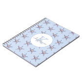 Starfish Pattern Beach Marine Custom Name Notizblock (Linke Seite)