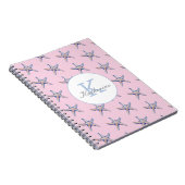 Starfish Pattern Beach Marine Custom Name Notizblock (Rechte Seite)