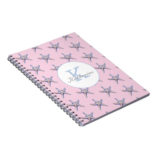 Starfish Pattern Beach Marine Custom Name  Notizblock (Rechte Seite)