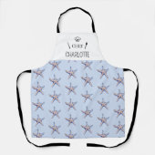 Starfish Pattern Beach Marine Individuelle Name Schürze (Vorderseite)