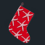 Starfish Pattern Beach Red White Christmas 2020 Kleiner Weihnachtsstrumpf<br><div class="desc">Entworfen mit Seesternmustern in farbenfrohen roten Hintergrund. Sie können die Hintergrundfarbe nach Belieben ändern.</div>