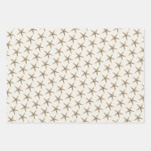 Starfish Pattern Grau Beige Jeder Anlass Geschenkpapier Set (Vorderseite 2)