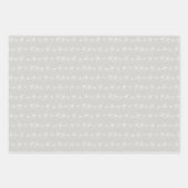 Starfish Pattern Grau Beige Jeder Anlass Geschenkpapier Set (Vorderseite)