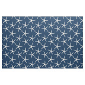 Starfish Pattern Navy Blue Beach Theme Nautic Stoff (Fat Quarter (45,7 x 55,9 cm))
