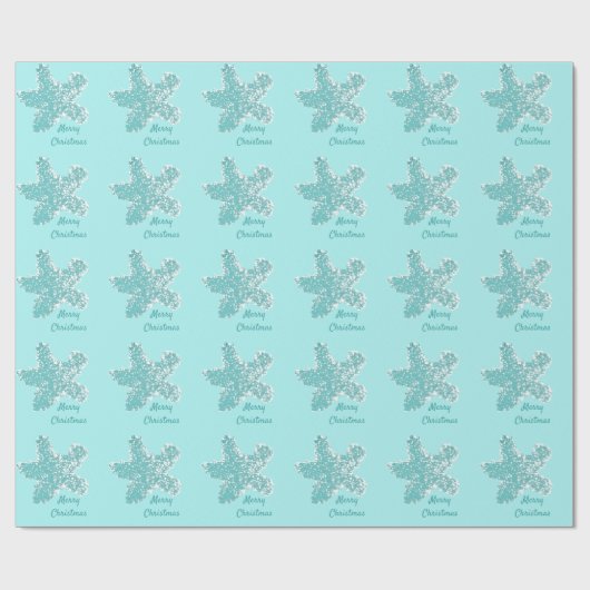 Starfish Patterns Aquamarin Aqua Frohe Weihnachten Geschenkpapier (Flach)