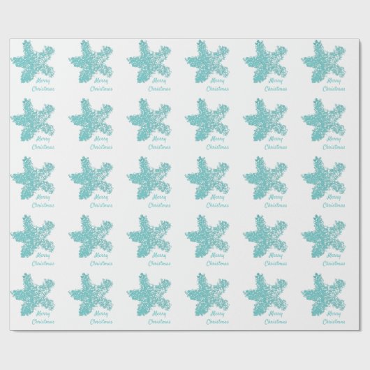 Starfish Patterns Aquamarines Aqua Art Frohe Weihn Geschenkpapier (Flach)