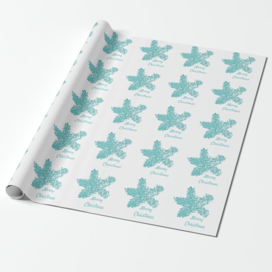 Starfish Patterns Aquamarines Aqua Art Frohe Weihn Geschenkpapier (Ungerollt)