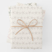 Starfish Patterns auf Ecru Geschenkpapier Set (Beispiel)