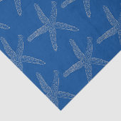 Starfish Patterns Beach Coastal Navy Custom Seidenpapier (Ausschnitt)