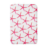 Starfish Patterns Beach Pink Red White Niedlich Gi Badematte (Vorderseite Vertikal)