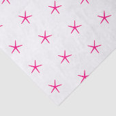 Starfish Patterns Pink White Beach Nautical 2022 Seidenpapier (Ausschnitt)