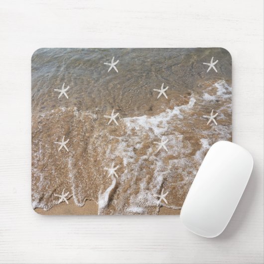 Starfish Patterns White Water Beach Schönheitsgesc Mousepad (Mit Mouse)