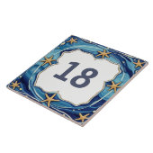 Starfish Personalisiert Beach House Nummer Fliese (Seite)