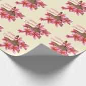 Starfish Pink Plumeria Tropisches Weihnachtsfest Geschenkpapier (Ecke)