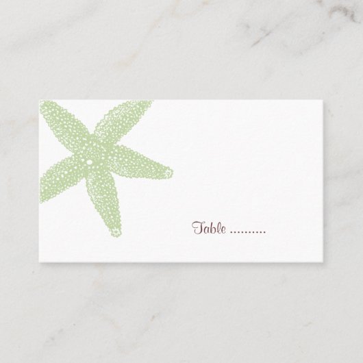 Starfish-Platzkarte Platzkarte (Vorderseite)